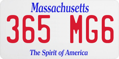 MA license plate 365MG6