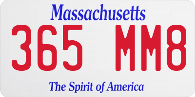 MA license plate 365MM8