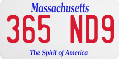 MA license plate 365ND9
