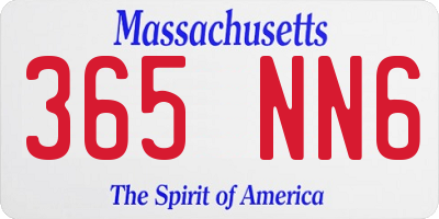 MA license plate 365NN6
