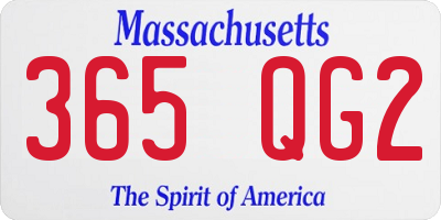 MA license plate 365QG2