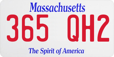 MA license plate 365QH2