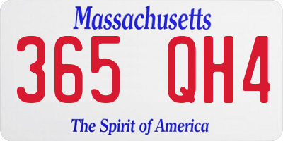 MA license plate 365QH4