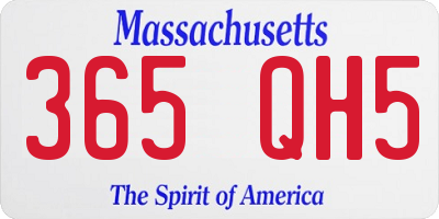 MA license plate 365QH5