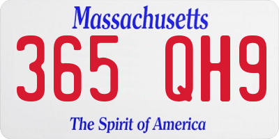 MA license plate 365QH9