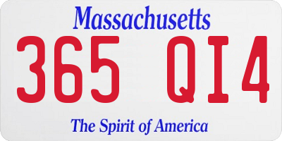 MA license plate 365QI4