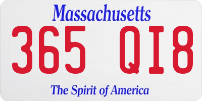 MA license plate 365QI8
