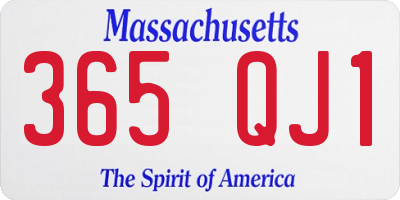 MA license plate 365QJ1