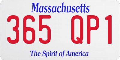 MA license plate 365QP1