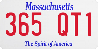 MA license plate 365QT1