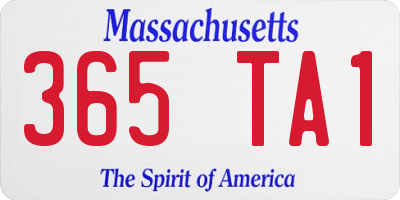 MA license plate 365TA1