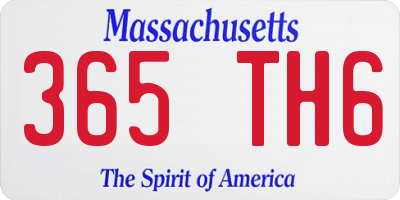 MA license plate 365TH6