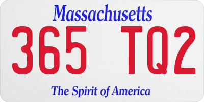 MA license plate 365TQ2