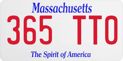 MA license plate 365TT0