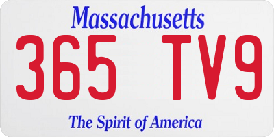 MA license plate 365TV9