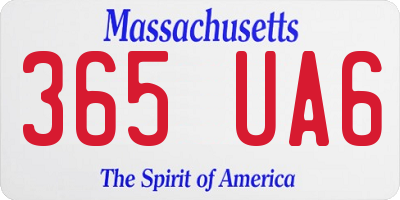 MA license plate 365UA6