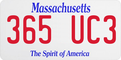 MA license plate 365UC3