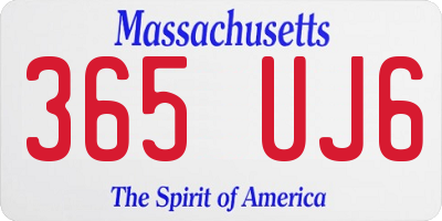 MA license plate 365UJ6