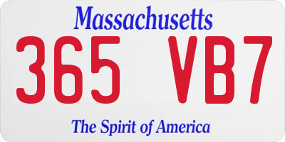 MA license plate 365VB7