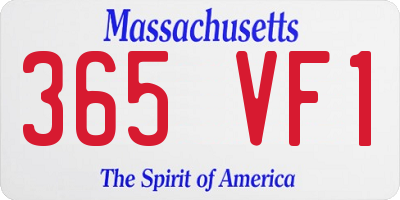 MA license plate 365VF1