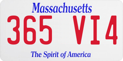 MA license plate 365VI4