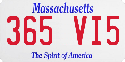 MA license plate 365VI5