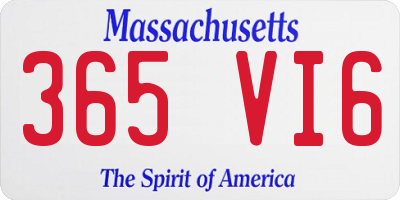 MA license plate 365VI6