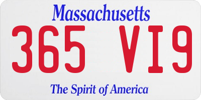 MA license plate 365VI9