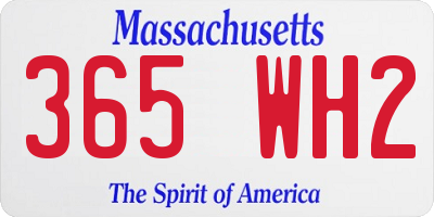 MA license plate 365WH2