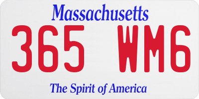 MA license plate 365WM6