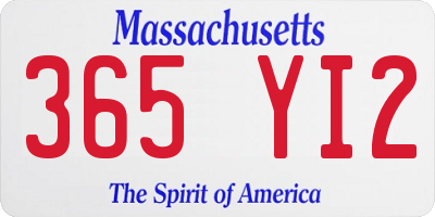 MA license plate 365YI2
