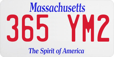 MA license plate 365YM2