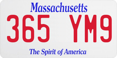 MA license plate 365YM9
