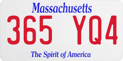 MA license plate 365YQ4