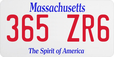 MA license plate 365ZR6