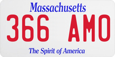 MA license plate 366AM0