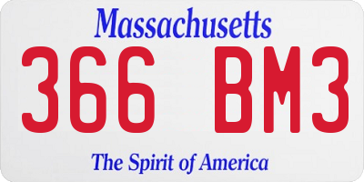 MA license plate 366BM3