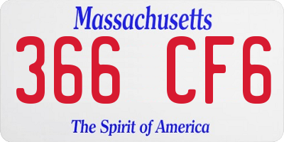 MA license plate 366CF6