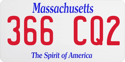 MA license plate 366CQ2