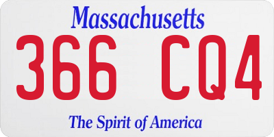MA license plate 366CQ4