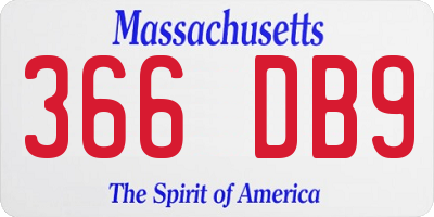 MA license plate 366DB9