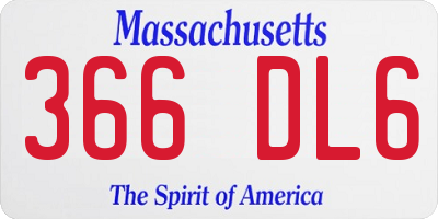 MA license plate 366DL6