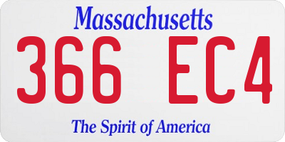 MA license plate 366EC4