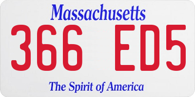 MA license plate 366ED5