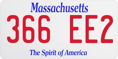 MA license plate 366EE2
