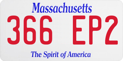 MA license plate 366EP2