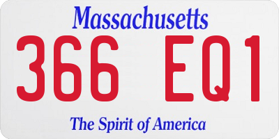 MA license plate 366EQ1