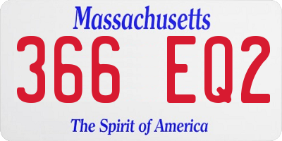 MA license plate 366EQ2