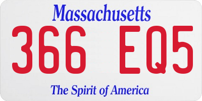 MA license plate 366EQ5