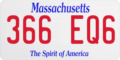 MA license plate 366EQ6